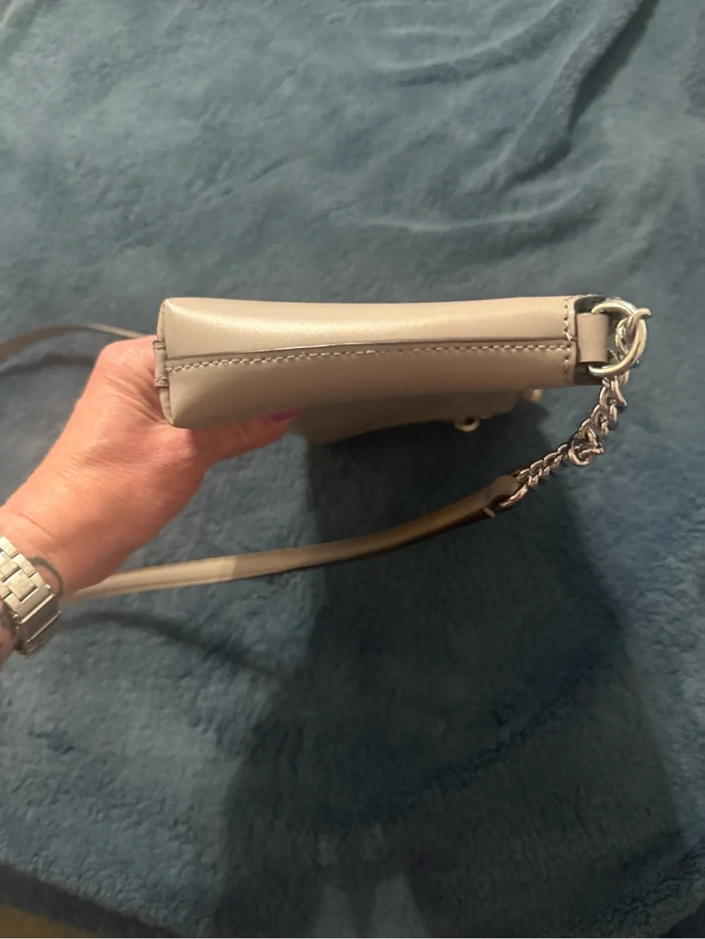 kate spade pale lavender leather mini shoulder bag